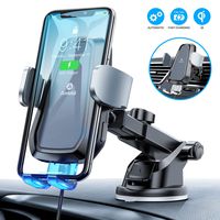 Andobil Wireless Car Charger Mount, Auto Clamping Air Vent Dashboard Windshield Phone Holder 2019 Upgrade Compatible iPhone 11/11 Pro/ 11 Pro Max/Xs Max/Xs/XR/X/8+/8, Samsung S10+/S10/S9+/S9/S8+/S8