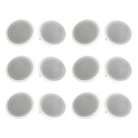 Pyle PDIC81RD 8-Inch Round In-Wall Speakers, 12 Pack