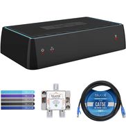 Sling AirTV Dual-Tuner Local Channel Streamer with Integrated DVR for TV and Mobile Devices Bundle with Blucoil 10-FT Cat5e Cable, 2-Way TV Splitter, and 5X Cable Ties | Bonus $25 Sling TV Credit