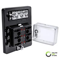 6 Way Blade Fuse Box with Ground Negative Bus bar for Automotive [ATC/ATO Blade Fuses] [100 Amp] [LED] [Protection Cover] [12V - 30V DC] Auto Marine Ground Fuse Block