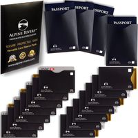 18 RFID Blocking Sleeves (14 Credit Card Holders & 4 Passport Protectors) Ultimate Premium Identity Theft Protection Set for Men & Women. Smart Slim Design fits Wallet/Purse (Versatile Pack)