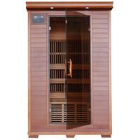 Radiant Saunas 2-Person Infrared Cedar Wood Sauna with Air Purifier, Chromotherapy Lighting, Music System, Carbon Heaters up to 141 Degrees F