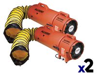 Allegro Industries 9533-25 Plastic Compaxial Blower, AC with 25' Ducting and Canister Assembly, 8"