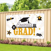 Large Fabric Graduation Party Banner 78''x45'' for Graduation Party Supplies 2020, Photo Prop/Booth Backdrop, Graduation Decorations Indoor/Outdoor