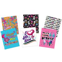 Avery DreamWorks Trolls Two-Pocket Folders, 3-Hole Punched, 100-Sheet Capacity, 3 Designs, 6 Folders (47933)