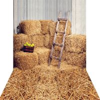KonPon 5x10ft Silk Cloth Farm Haystack Backdrop Photography Props KP-006
