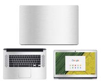 decalrus - Protective Decal for Acer ChromeBook 15 CB515-1HT-P39B (15.6" Screen) Laptop Silver Texture Brushed Aluminum Skin case Cover wrap BAacerChromebook15CB515_1HTSilver