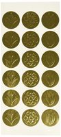Geographics Self-Adhesive Embossed Seals, Gold, 54 per Pack (45204)