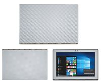 Decalrus - Protective Decal for Lenovo Yoga Book (10.1" Screen) Tablet Silver Carbon Fiber Skin Skins Decal for case Cover wrap CFyogabook10Silver