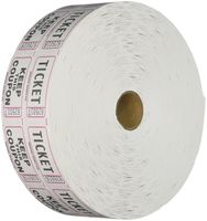 Raffle Tickets 2000 per Roll: White