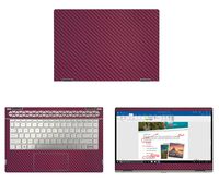 decalrus - Protective Decal for HP Pavilion X360 14M-CD0003DX (14" Screen) Laptop Wine Carbon Fiber Skin case Cover wrap CFhpPavilionX360_14mWine