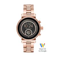 Michael Kors Access Women's Sofie Heart Rate' Touch-Screen Smartwatch with Stainless-Steel Strap, Rose Gold, 18 (Model: MKT5066)
