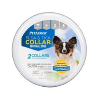 PETARMOR Flea & Tick Collar for Small Dogs, Flea and Tick Prevention, Each Collar Protects for 6 Months, 2 Collars Included