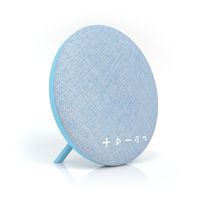 Tzumi Deco Series Speaker - Large Wireless Bluetooth Fabric Speaker - Add Powerful Sound and Ambiance to Any Room Blue