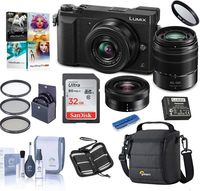Panasonic Panasonic Lumix DMC-GX85 Mirrorless Camera with 12-32 & 45-150mm Lenses and Free Accessories Kit