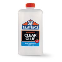 ELMERS 2024691 Elmer's Liquid School Glue, Clear, Washable, 32 Ounces - Great for Making Slime