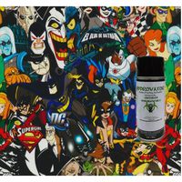 Hydrographics Film Water Transfer Printing Film Hydro Dipping Dip Film Hydrographic Film Heroes & Villains Dip Kit 6oz Activator & Linear Meter Hydro Film