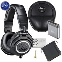 Audio-Technica ATH-M50x Monitor Headphones (Black) + Premium Headphone Bundle
