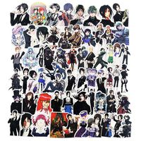 Black Butler Laptop Stickers 70pcs Cartoon Japanese Anime Stickers for Water Bottles Cars Skateboard Bicycle Luggage Decals