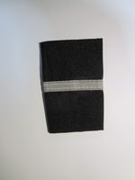 Noral Pilot One Stripe Epaulets (Black NR-41, Silver Nylon)