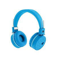 RockPapa Love On Ear Foldable Stereo Wireless Bluetooth Headphones Headset with Microphone for Kids Childrens Boys Girls Blue