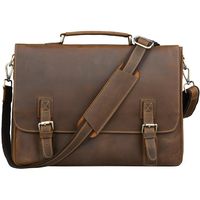 Jack&Chris Classical Men's Leather Briefcase Laptop Bag Messenger Shoulder bag,N8069
