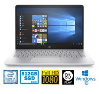 HP Pavilion 14-BK063 14" Full HD Laptop with Intel i7-7500U 512GB SSD 8GB RAM (Renewed)