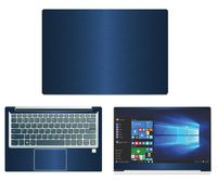 decalrus - Protective Decal for Lenovo IdeaPad 720S (14" Screen) Laptop Blue Texture Brushed Aluminum Skin case Cover wrap BAlenovoIdeapad720sBlue