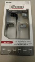 Vivitar 2 Pack Stereo Earphones - Black & Gray