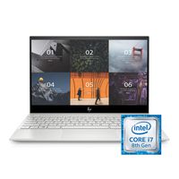 HP ENVY 13" Thin Laptop w/ Fingerprint Reader, 4K Touchscreen, Intel Core i7-8565U, NVIDIA GeForce MX250 Graphics, 16GB SDRAM, 512GB SSD, Windows 10 Home (13-aq0044nr, Natural Silver)