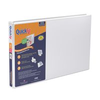 QuickFit Heavy Duty 11 x 17 Inch Spreadsheet View Binder, 1 Inch, Locking Angle D Ring, White (94010)