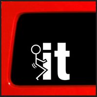 Sticker Connection | FK IT | Bumper Sticker Decal for Car, Truck, Window, Laptop | 3.7"x3.7" (White)