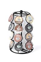 NIFTY 5724B Spinning Organizer Compatible 24 Coffee Pods K-Cup Holding Carousel, Capacity, Black
