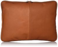 Piel Leather 13 Inch Zip Laptop Sleeve, Saddle, One Size