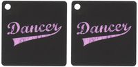 3dRose Dancer - Key Chains, 2.25 x 4.5 inches, set of 2 (kc_16958_1)