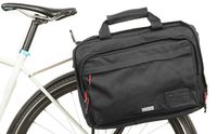 Two Wheel Gear - Pannier Briefcase Convertible - Waterproof Coated - 2 in 1 - Bike Commuting & Laptop Bag (Military Waxed Canvas - Black)