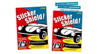 Sticker Shield - Windshield Sticker Applicator for Easy Application, Removal and Re-Application from Car to Car - 2 Packs of 4 inch x 6 inch Sheets (Total of 4 Sheets)