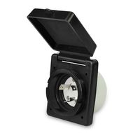 Leisure RV 125V 30 AMP Power Plug Twist Lock Inlet with 3 Stainless Steel Pins, Black (Black)