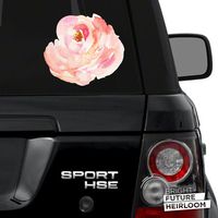 Watercolor Peony - Peach 01 - 8" wide printed decal - For MacBook, laptops, tablets and more!