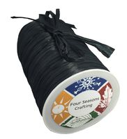 Four Seasons Crafting Matte Finish Raffia Ribbon 1/4" X 100 Yds. Black