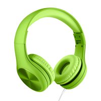 New! LilGadgets Connect+ PRO Kids Premium Volume Limited Wired Headphones with SharePort (Children) - Green