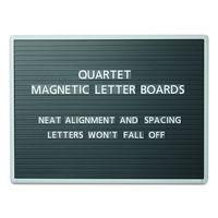 Quartet QRT903M Magnetic Wall Mount Letter Board, 36 x 24, Black, Gray Aluminum Frame