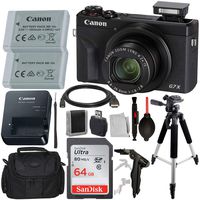 Canon PowerShot G7 X Mark III Digital Camera with Advanced Accessory Bundle - Includes: SanDisk Ultra 64GB SDXC Memory Card, Extended Life Battery, 57" Professional Tripod, Carrying Case & More