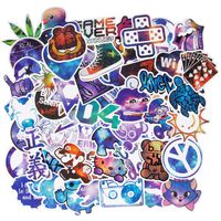 Roberly Vinyl Stickers, 100 Pcs Galaxy Waterproof Stickers for Laptop Car Skateboard Bike Luggage Non-Duplicate Graffiti Decals Stickers for Girls and Boys