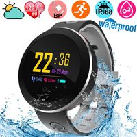 Fitness Tracker with Heart Rate Blood Pressure Monitor Smart Watch Activity Tracker with Sleep Monitor/Pedometer/Calorie/SMS Sport Exercise Watch for Men Women Kids Xmas Holiday Fashion Gift (Black)