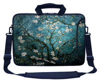 Meffort Inc Custom/Personalized Laptop Bag with Side Pocket & Shoulder Strap for Notebook Ultrabook Chromebook, Customized Your Name (15.6 Inch, Van Gogh Almond Blossom)