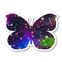 Butterfly Sticker Bright Galaxy Stickers - 2 Pack - Laptop Stickers - 2.5" Vinyl Decal - Laptop, Phone, Tablet Vinyl Decal Sticker (2 Pack) S81866