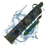 SimPure Water Filter Straw, Portable Survival Straws with 0.1 Micron 5-Stage Integrated Water Purifier, Outdoor Survival Gear for Camping Hiking Climbing and Emergency (Camo-1P)