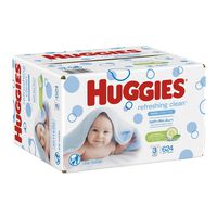 HUGGIES Refreshing Clean Baby Wipes, 3 Packs, 624 Total Wipes