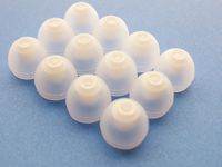12 Clear White Small Replacement Eartips Buds Gels Compatible with Apple in-Ear Earphones with Remote and Mic MA850G/A/B